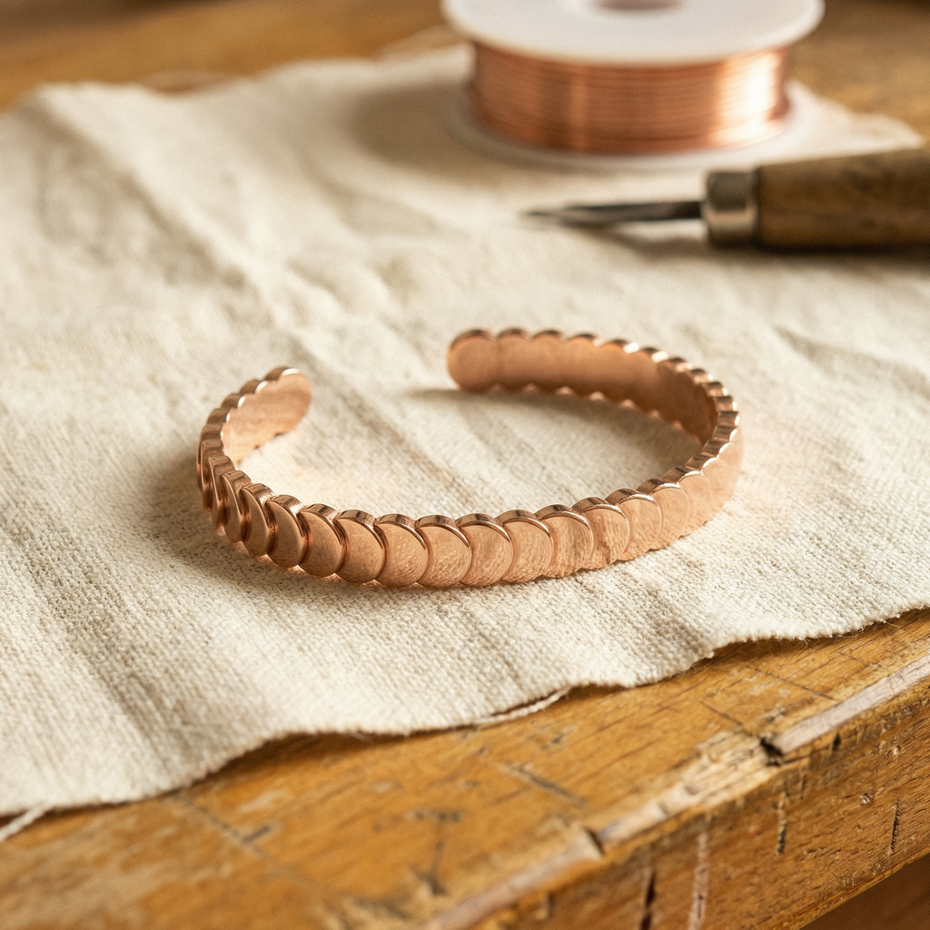 Bracelet en cuivre 'Vague de Vera