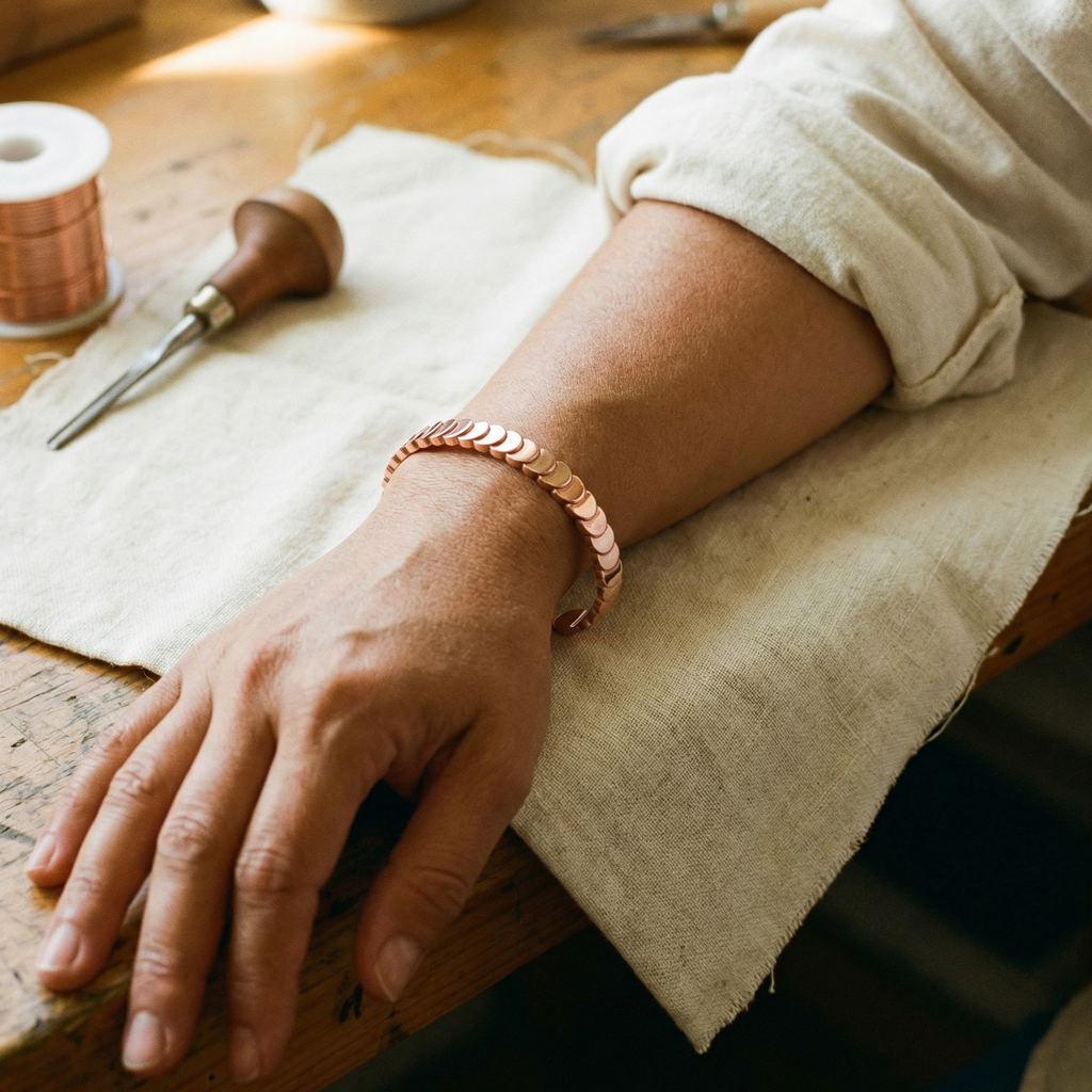Bracelet en cuivre 'Vague de Vera