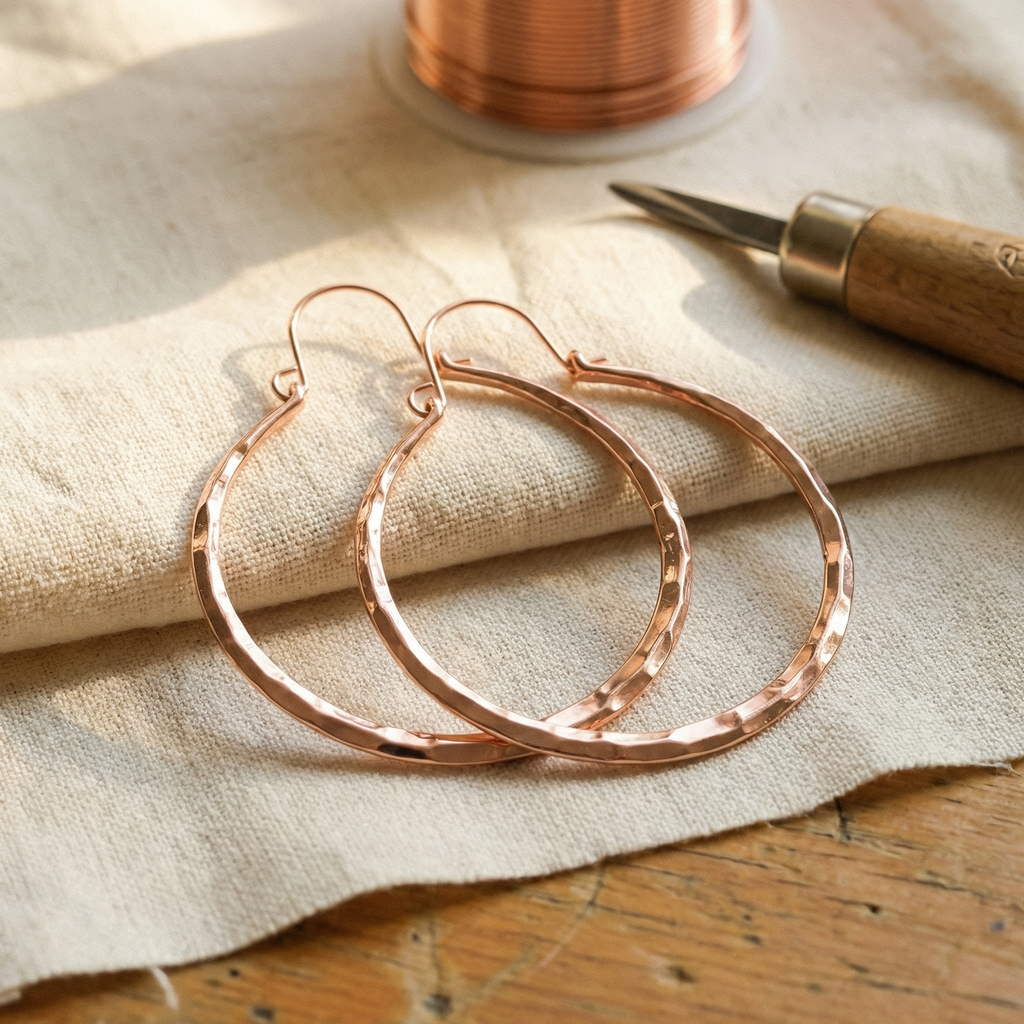 Boucles d'oreilles en cuivre par Vera