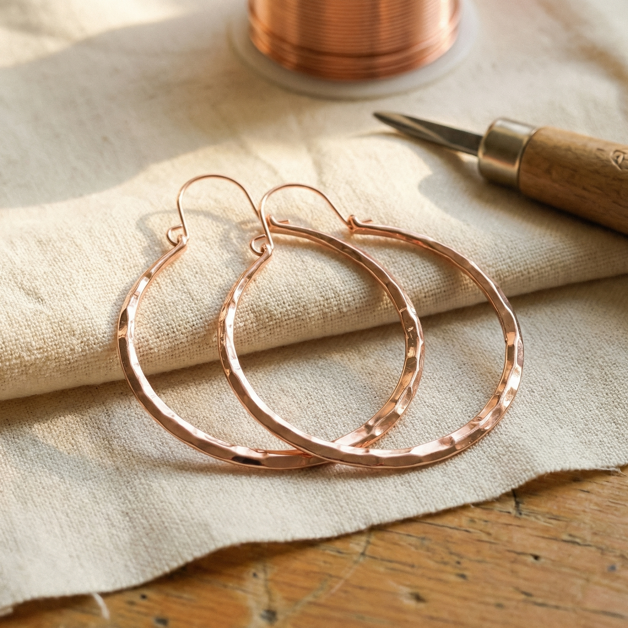 Boucles d'oreilles en cuivre par Vera