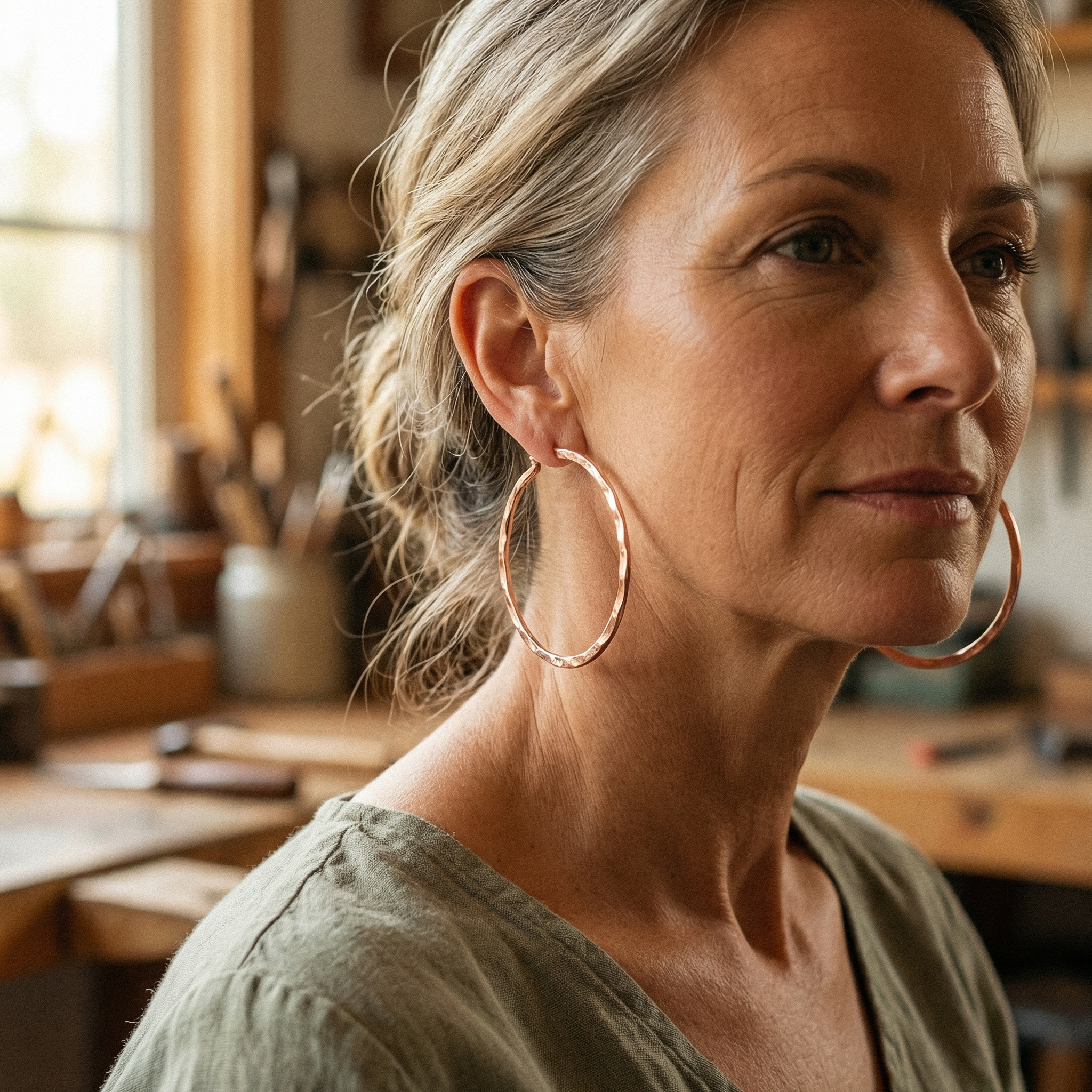 Boucles d'oreilles en cuivre par Vera