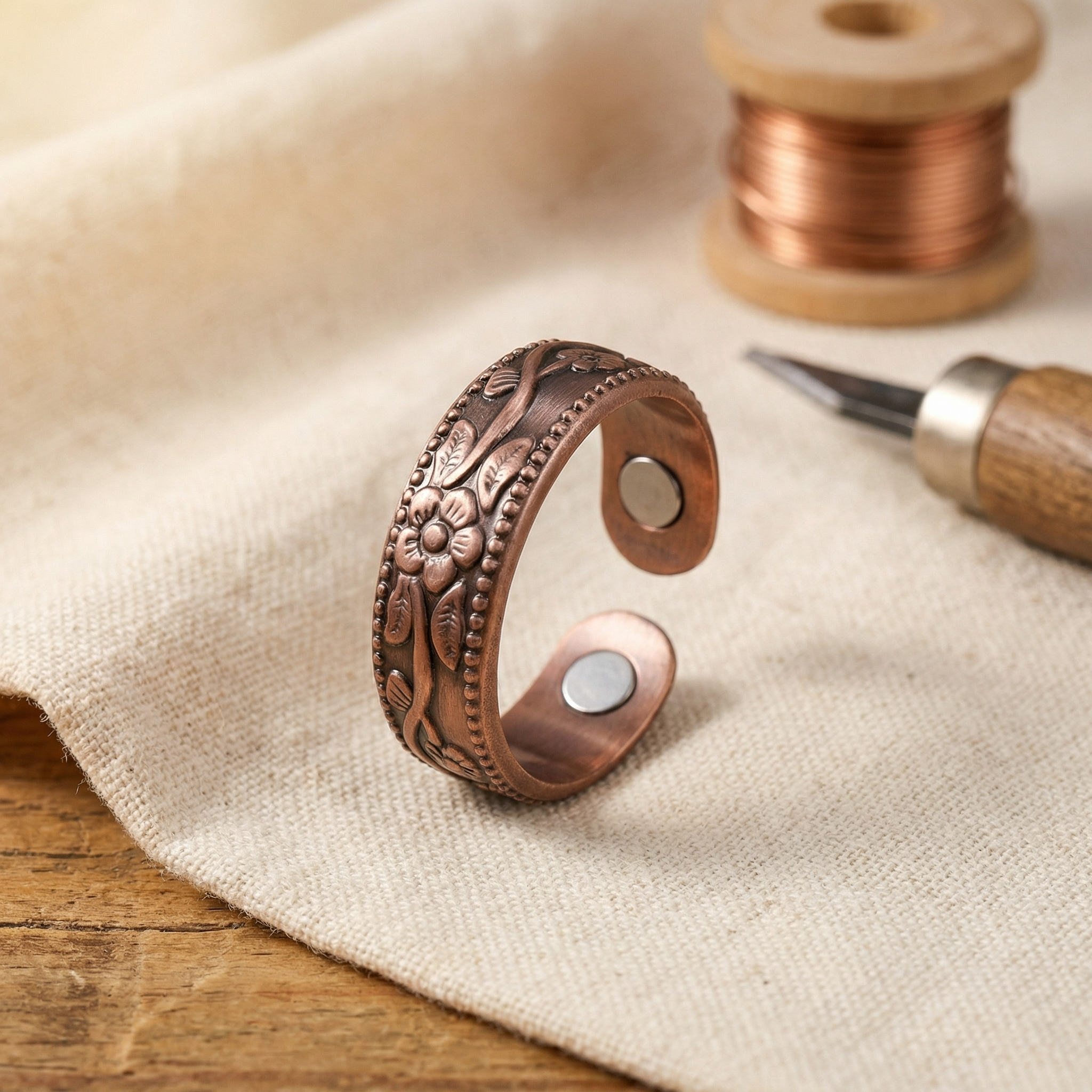 Bague en cuivre Vera Petal