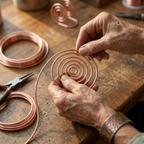 Spirale en cuivre pour les mains de Vera