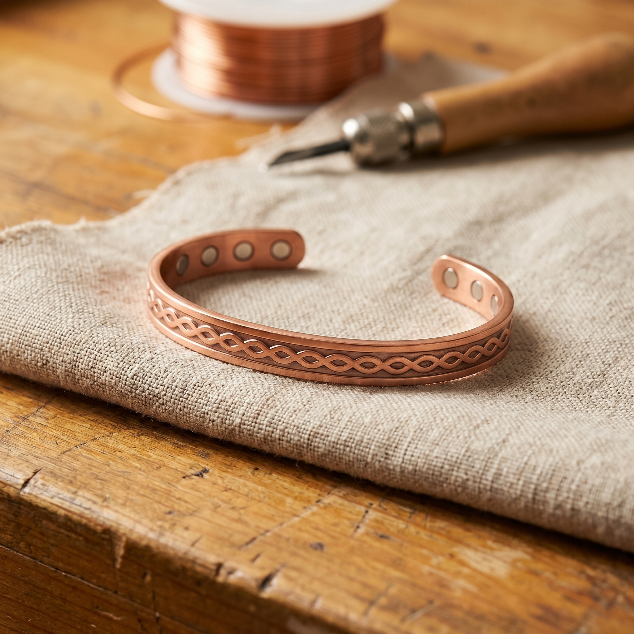 Bracelet Moderne en Cuivre de Vera