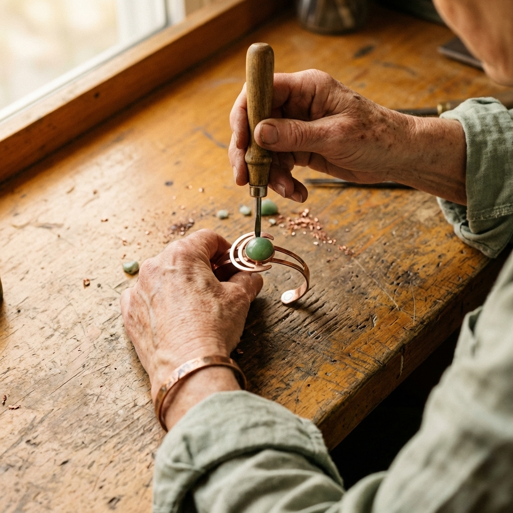 "Bracelet en cuivre vert de Vera