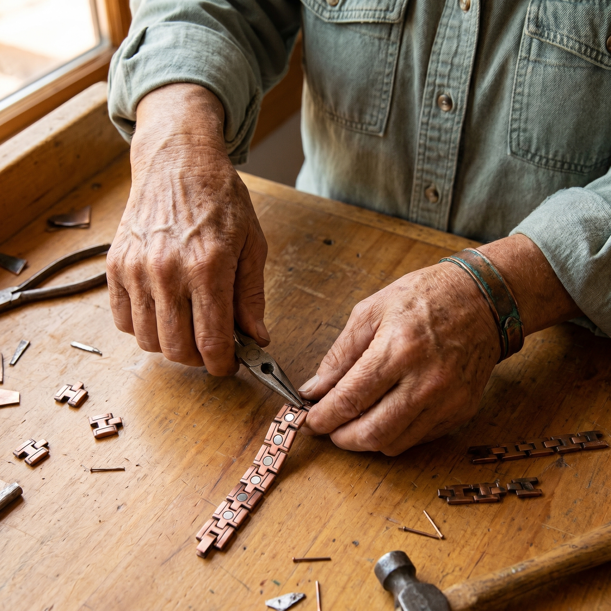 Bracelet en cuivre pour hommes - Vera's Gorse