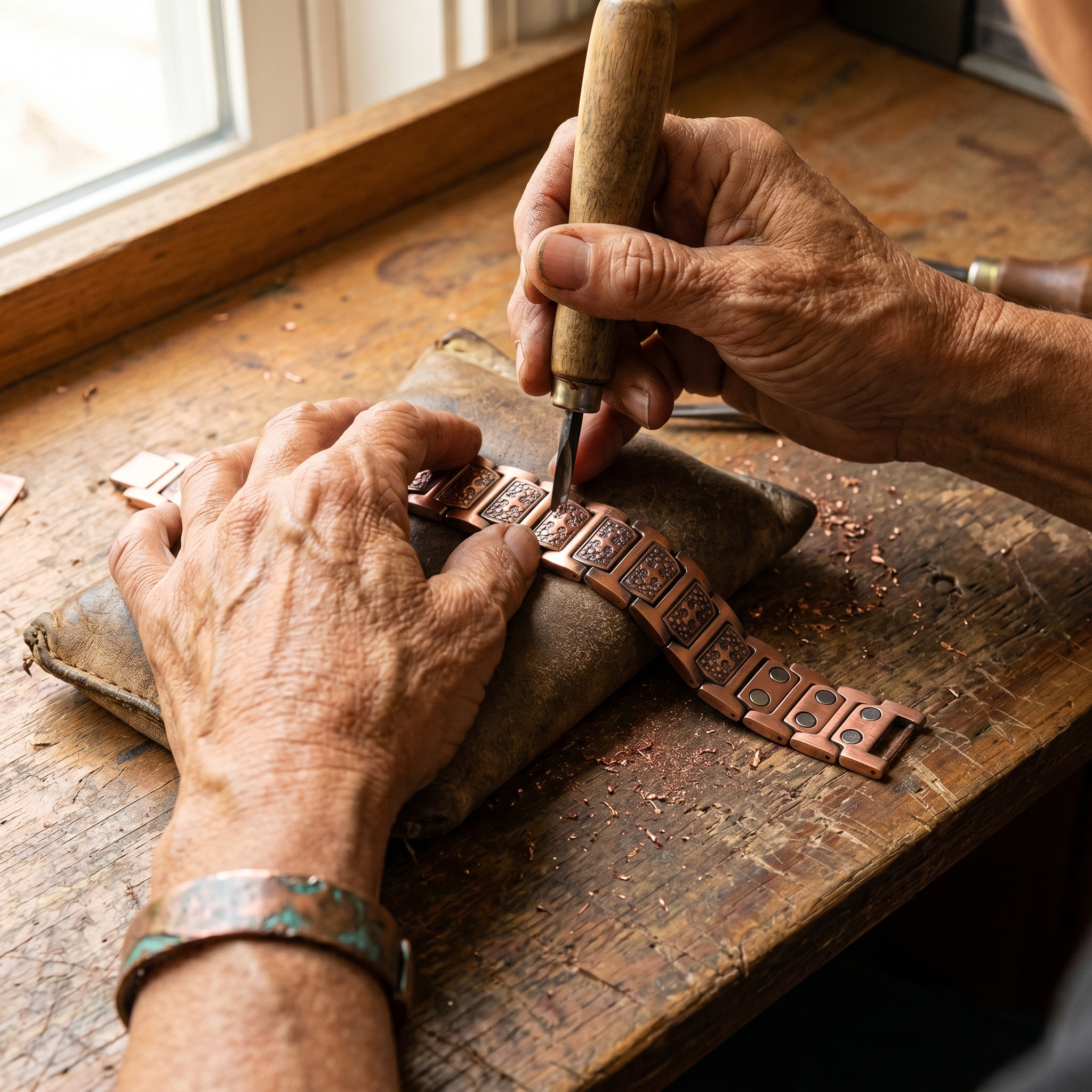 Bracelet en cuivre pour hommes de la collection Vera's Gale