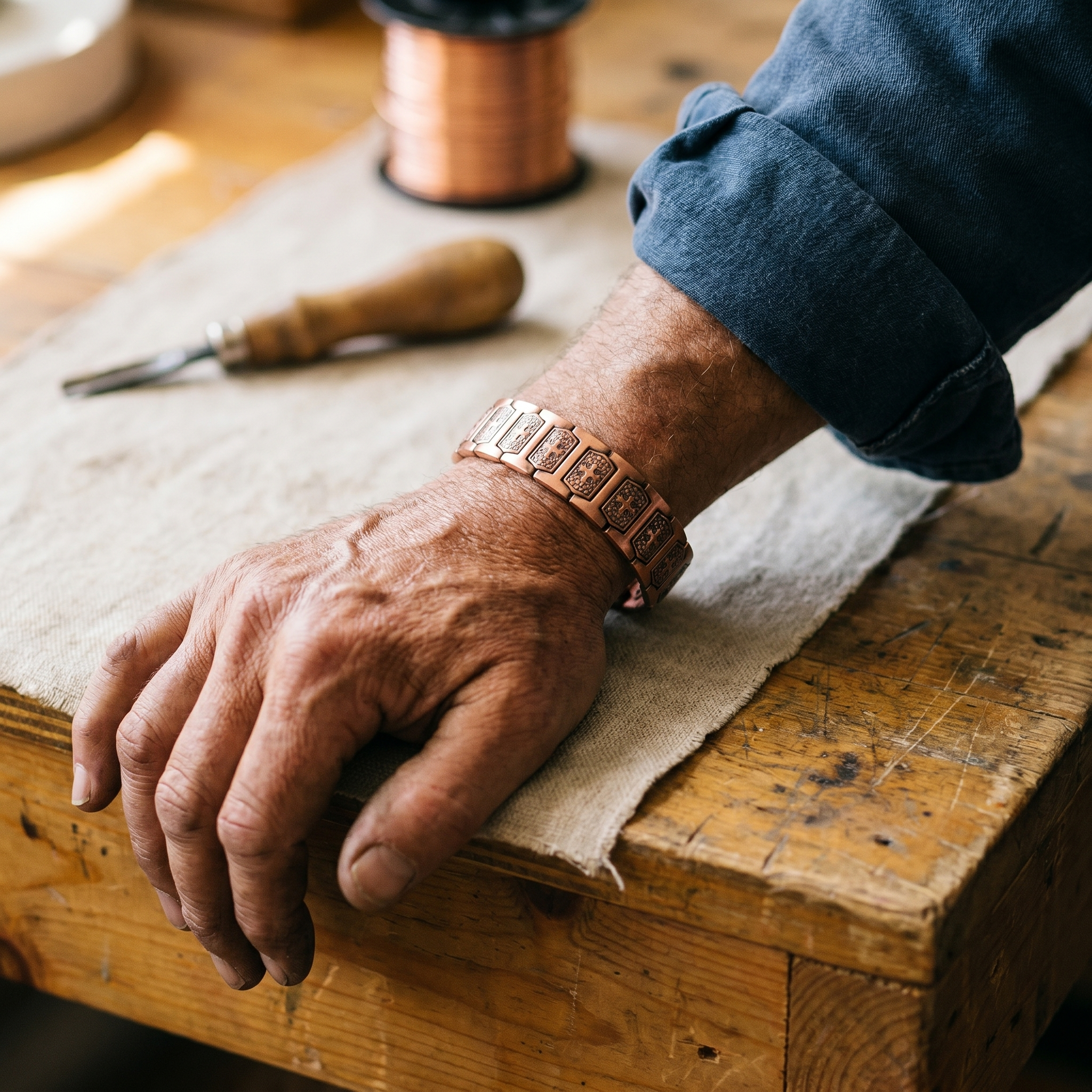 Bracelet en cuivre pour hommes de la collection Vera's Gale