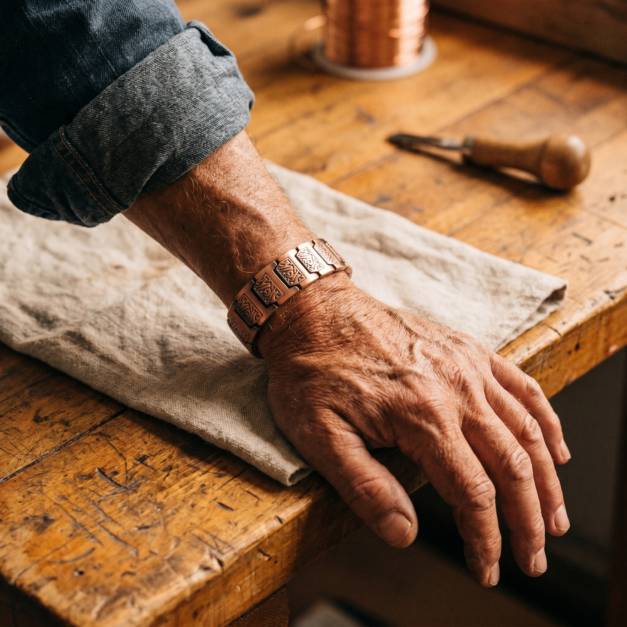 Bracelet en cuivre masculin de Vera's Glen