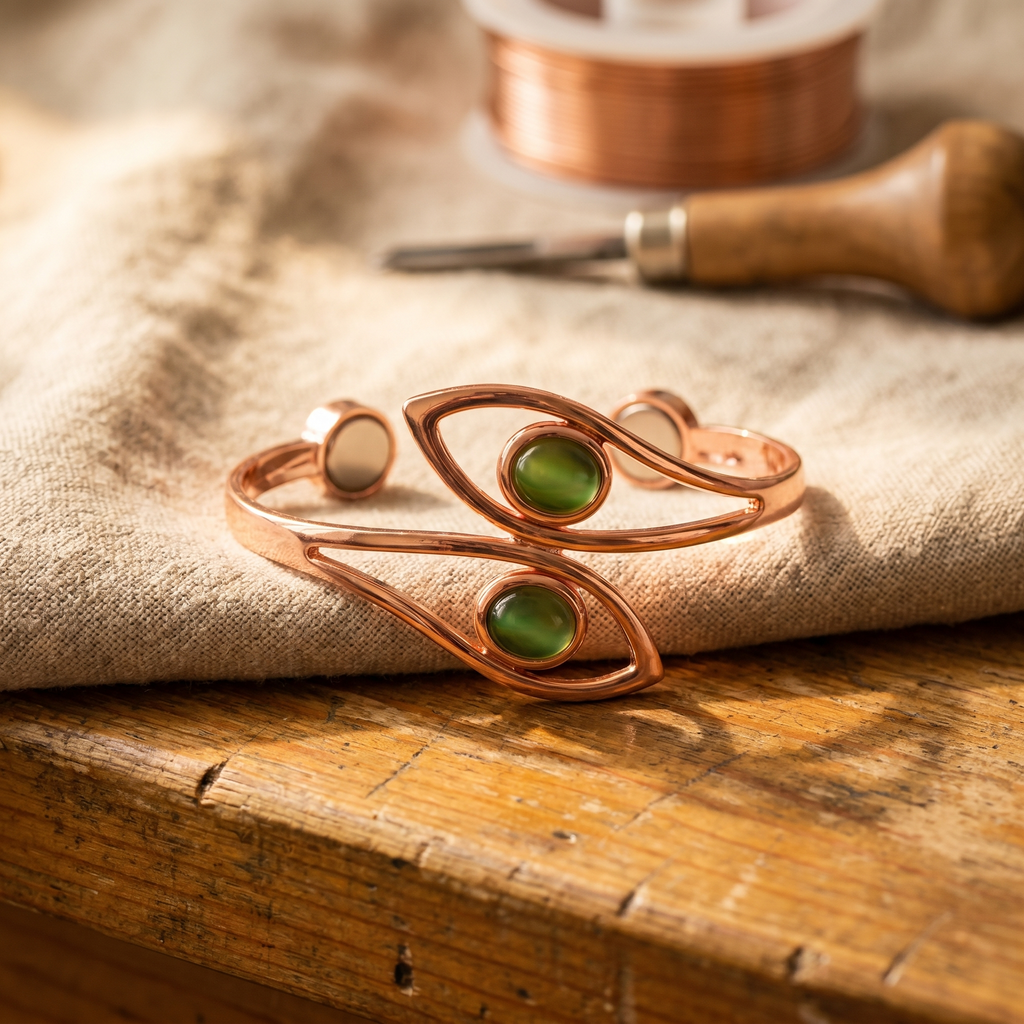 Bracelet en cuivre avec opale de Vera