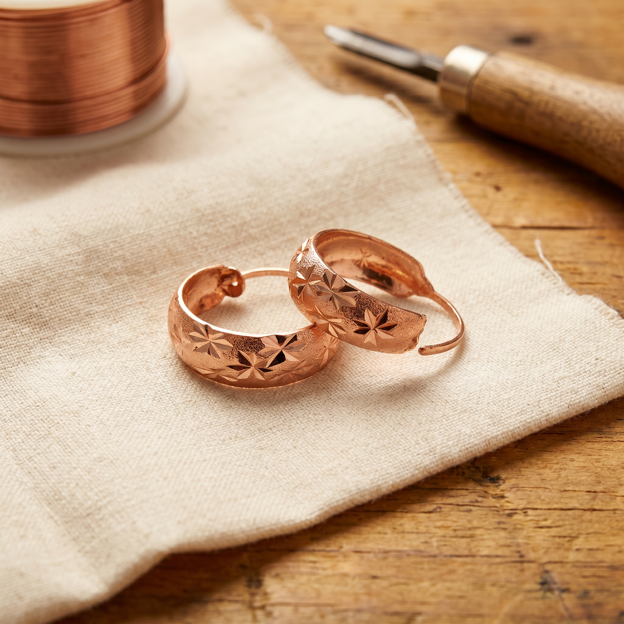 Boucles d'oreilles en cuivre Vera