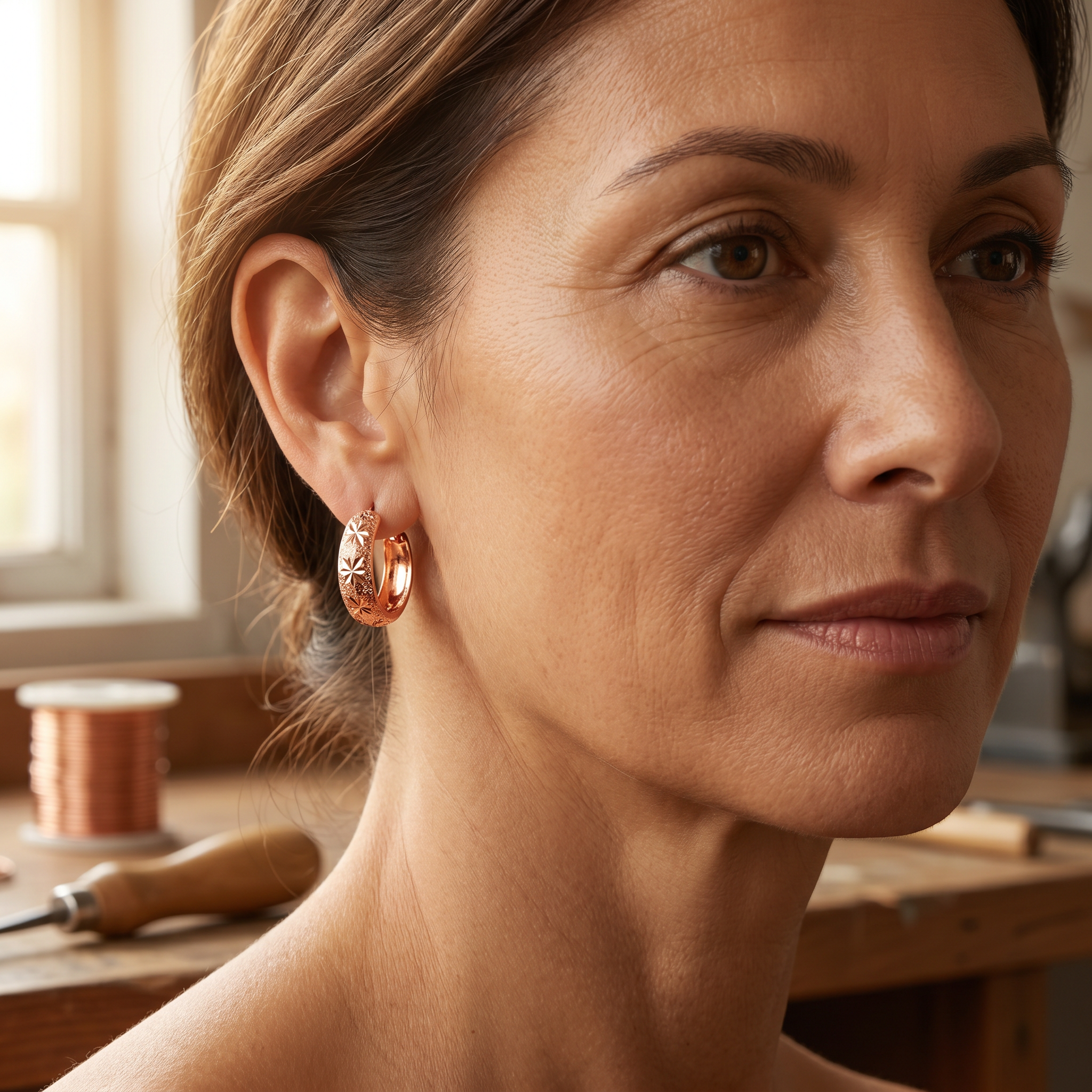 Boucles d'oreilles en cuivre Vera